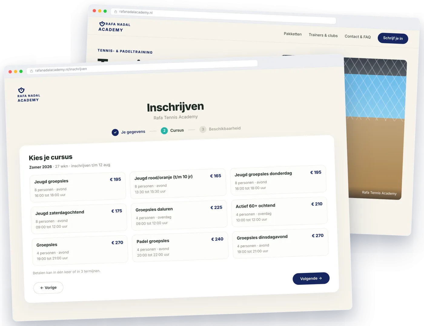 Voorbeeld van een website gemaakt met REQUR